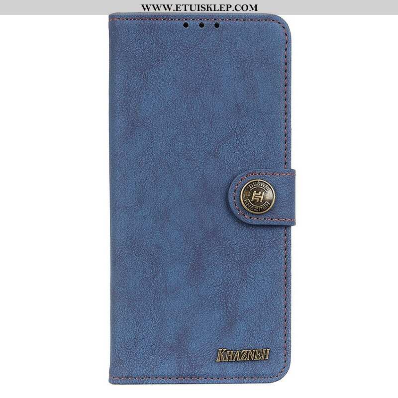 Etui Folio do iPhone 13 Pro Khazneh Dwoina Ze Sztucznej Skóry W Stylu Retro